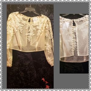 David's bridal-Wedding cover top/bolero